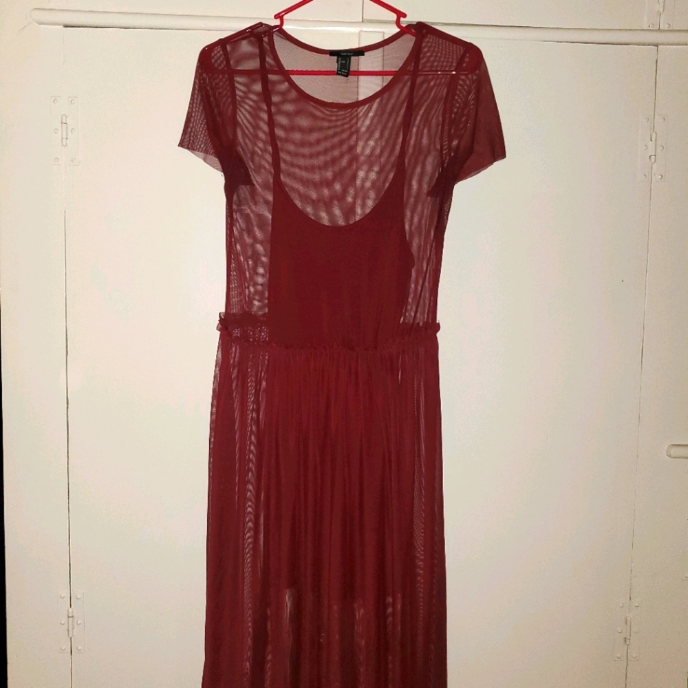 Forever 21 Sheer Midi Dress